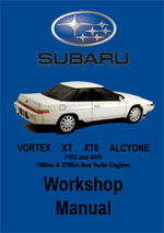 Subaru Vortex, Alcyone, XT, XT6 Workshop Manual